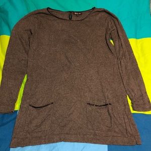 DALIA // Thin Dark Grey Sweater (Size Large)